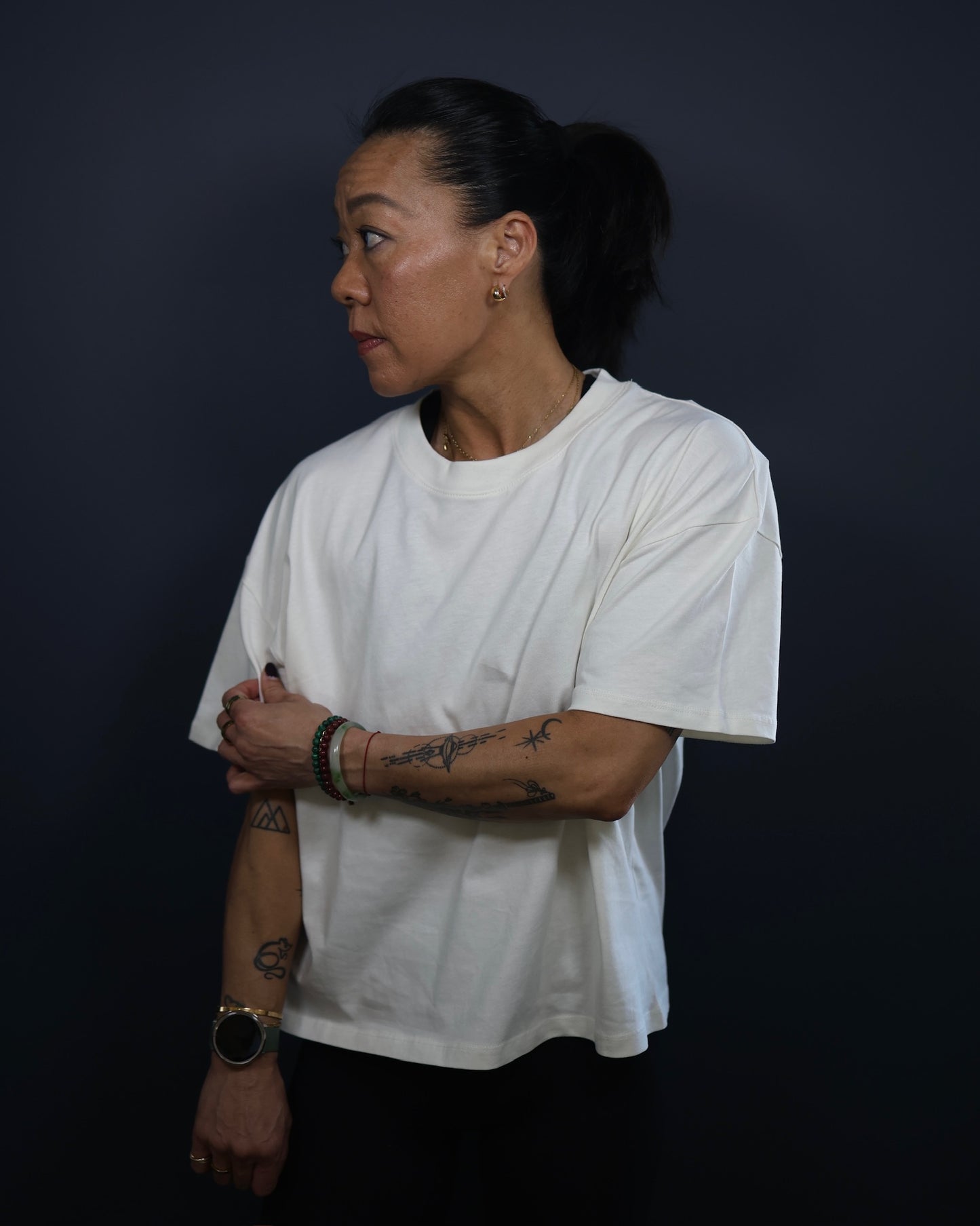 Oversize Cotton Box Tee - Womens